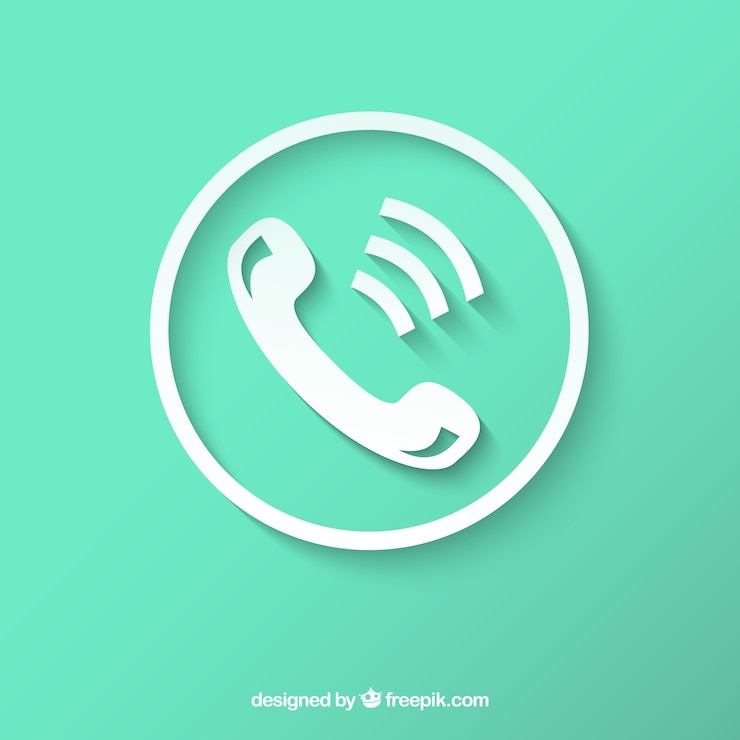 Wektor biała ikona telefonu