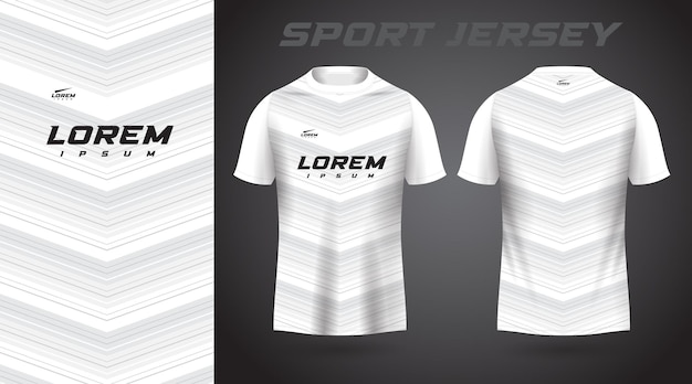 biała koszulka sportowa projekt jersey