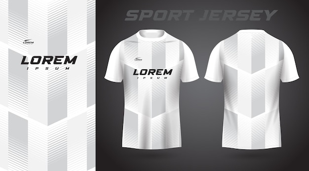 biała koszulka sportowa w stylu jersey