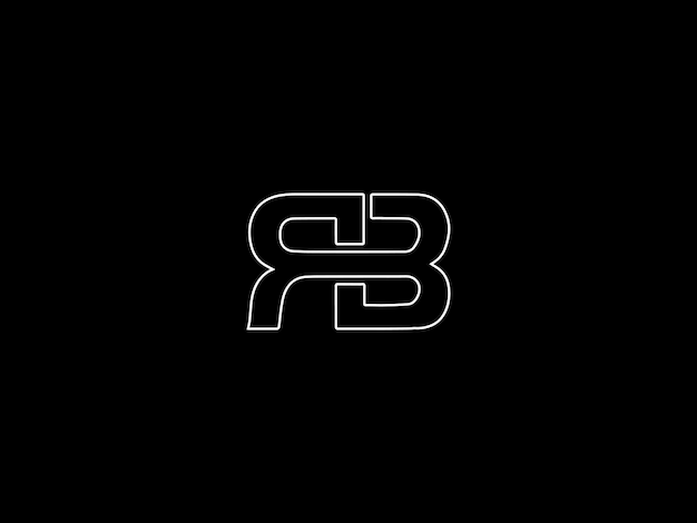 Plik wektorowy białe logo z literą b