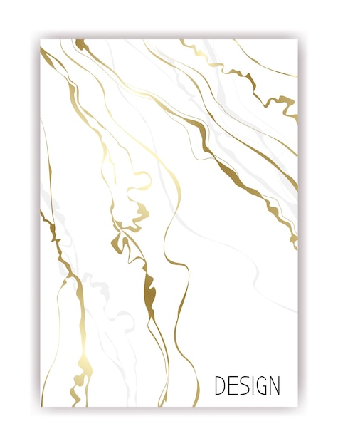 Białe marmurowe tło Eleganckie luksusowe premium tło Pionowy szablon baneru Kintsugi styl ulotka okładka folii notebooka płynny atrament graficzny na ścianie Ilustracja wektorowa zaproszenia
