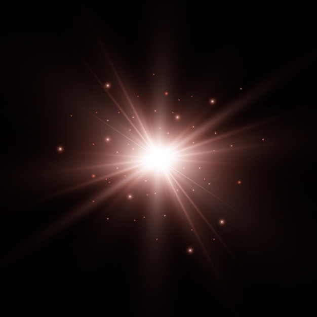 Białe, piękne światło wybucha przezroczystym wybuchem. , jasna ilustracja dla idealnego efektu z błyskami. Jasna gwiazda. Przezroczysty połysk gradientu połysku, jasny błysk.