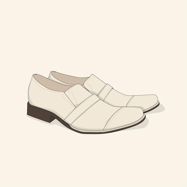 Białe Skórzane Buty Tenisowe W Koncepcji Kreskówek Do Projektowania Sprzętu Reklamowego