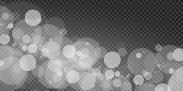Białe światło pyłu Bokeh efekt światła tła