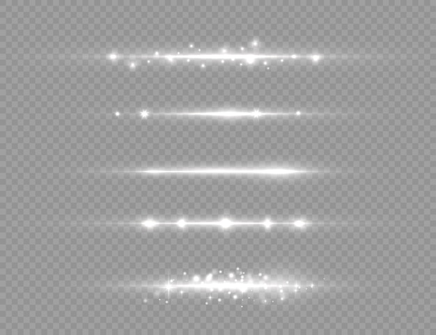 Białe świecące światło, wiązka laserowa