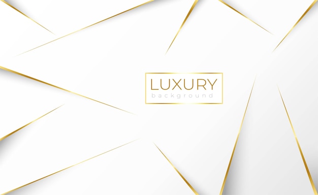 Białe Tło Z Golden Luxury Line I Low Poly