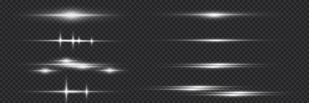 Białe wiązki laserowe światła i błyski