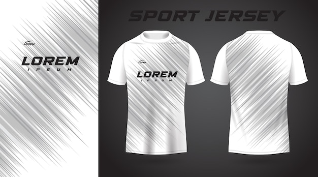 biało-szara koszula sport jersey projekt