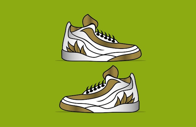 Biało-złoty Sneaker Eco Concept Design