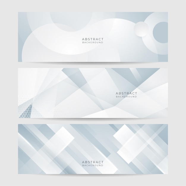 Biały abstrakcyjny baner Nowoczesny, elegancki, biały, szary baner z kreatywnym designem i błyszczącymi liniami Minimalny projekt w paski wektorowe Prosty element graficzny tekstury Szablon tła abstrakcyjnego wzoru wektorowego
