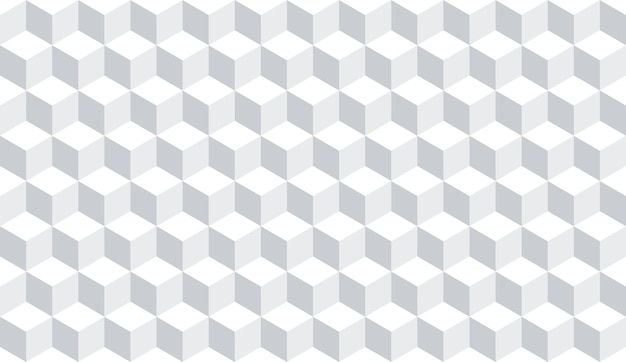 Biały Bezszwowy Sześcian 3d Geometryczny Wzór Tło Wektor Eps 10