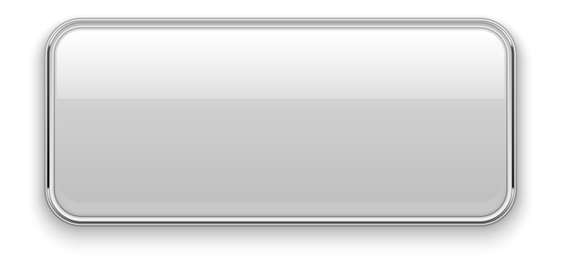 Plik wektorowy biały chromowany przycisk. prostokątna błyszcząca pusta makieta