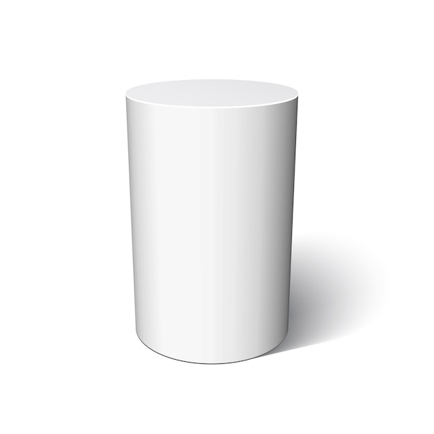 Biały cylinder. ilustracja