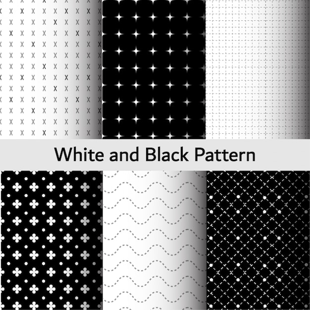 Plik wektorowy biały i czarny wzór