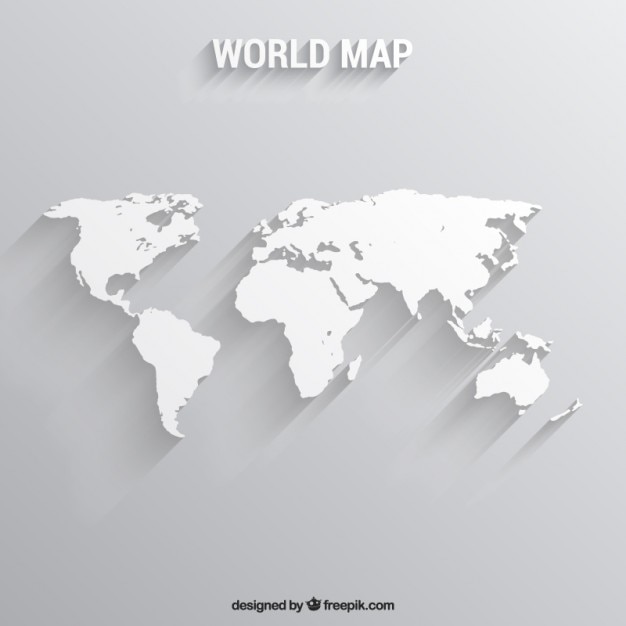Biały Mapa świata