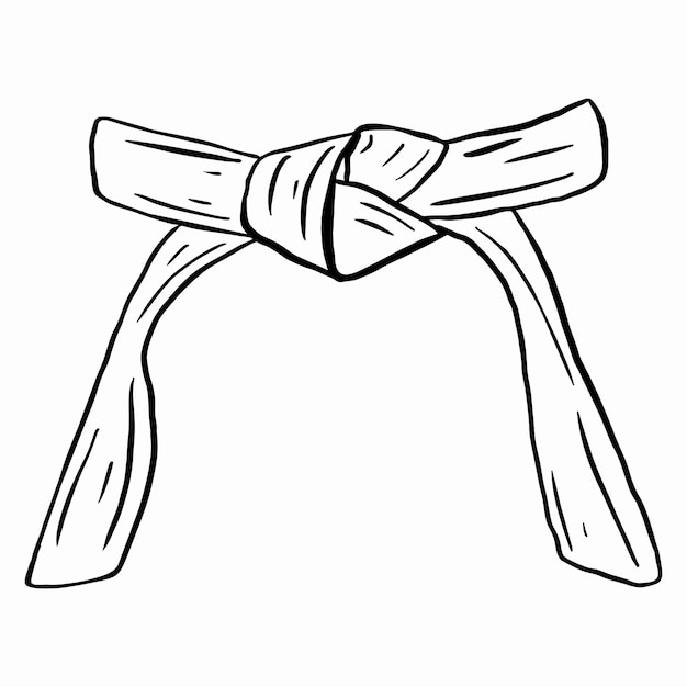 biały pas wektor karate taekwondo