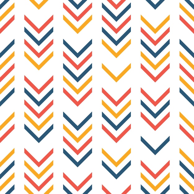 Biały wzór z kolorowym chevron