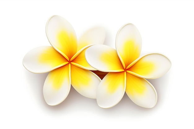 Plik wektorowy biały żółty duży frangipani