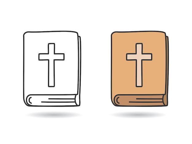 Plik wektorowy biblia książka doodle ikona izolowana ilustracja wektorowa