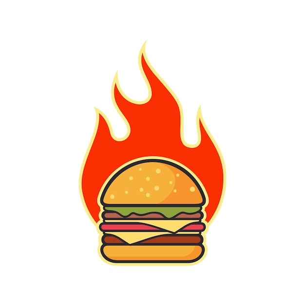 Big burger hot pikantne ikona logo