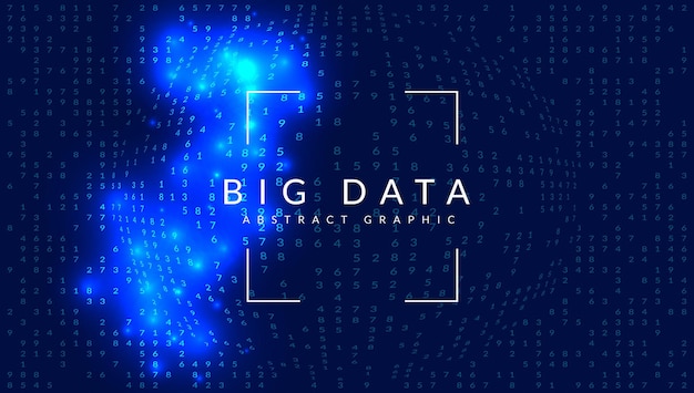 Big Data Background Technologia Wizualizacji Sztucznej In