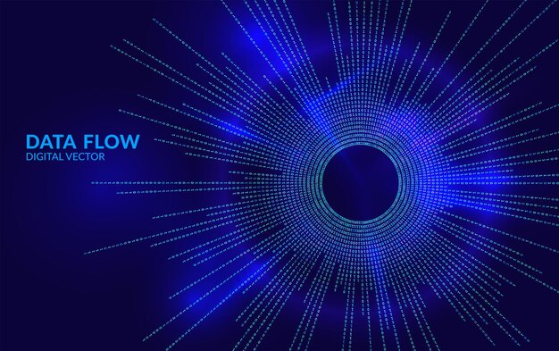 Big data flow background with colorful visualization and curved lines Represents data processing analytics and network systems