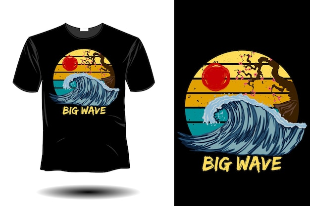 Big Wave Makieta Retro Vintage Design