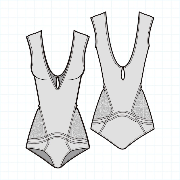 Plik wektorowy bikini kostium kąpielowy odzież modna odzież kształtowa bechwer