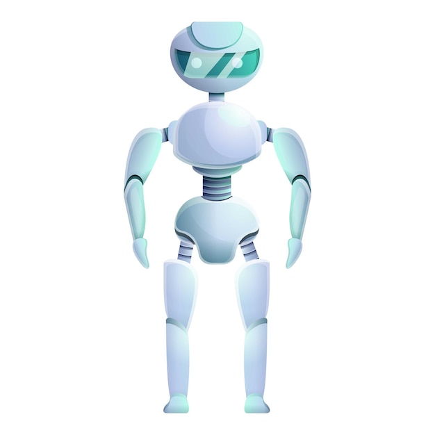 Bioniczna ikona humanoidalna kreskówka bionicznej ikony wektorowej humanoidalnej do projektowania stron internetowych izolowana na białym tle