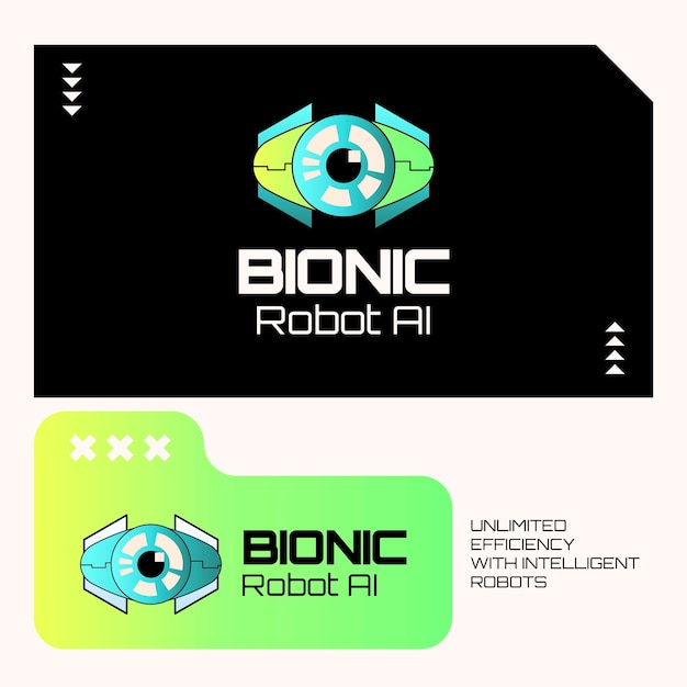 Bioniczny robot ai logo - futurystyczny projekt