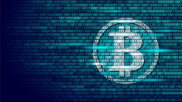 Bitcoin Cyfrowy Znak Kryptowaluty Kod Binarny, Big Data