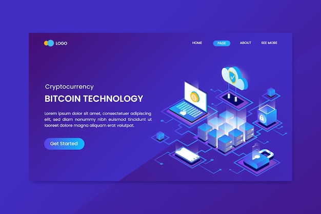 Bitcoin kryptowaluty izometryczny