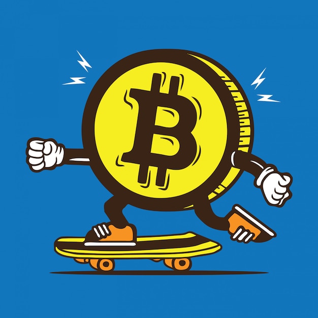 Bitcoin Money Skate Deskorolka Projektowanie Znaków