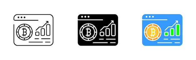 Bitcoin zestaw ikona monety kopalnia pieniędzy kryptowaluta gospodarstwo przechowywanie w chmurze handel wymiana lightcoing Ethereum Tether Ripple wektor ikona w linii czarno-kolorowy styl na białym tle