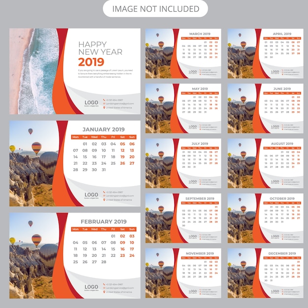 Biurko Kalendarz 2019