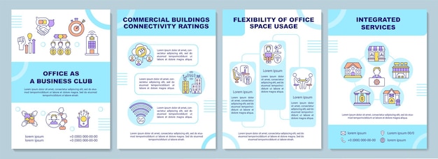 Biuro Jako Szablon Broszury Klubu Biznesowego