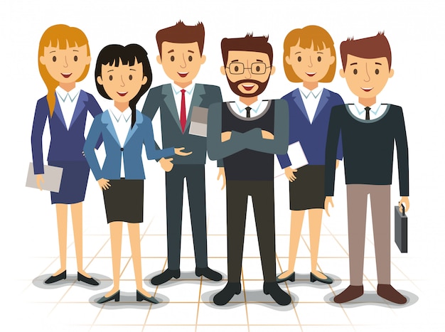 Biznes drużyna pracownicy ilustracyjni