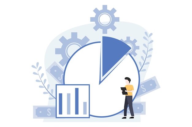 Biznes Finanse Płaska Konstrukcja Ilustracja