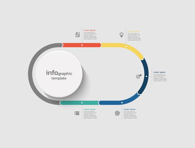 Biznes Infografika Tło Szablon Projektu