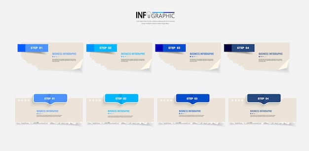 Biznes Infografika z projektem papieru firmowego