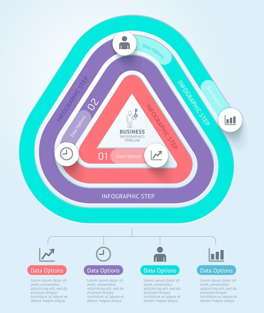 Biznes Infografiki Osi Czasu Szablon Tło