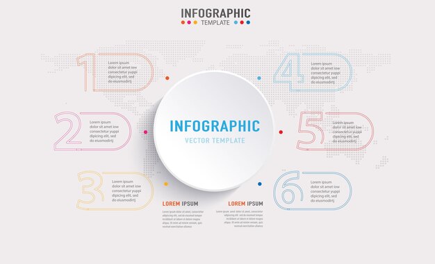 Biznes koło infographic szablon tła