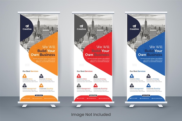 Biznes korporacyjny Roll up banner, Stand Banner Template