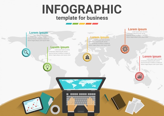 Biznes Kroki Do Sukcesu Infographic Dane.