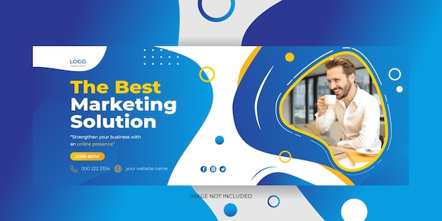 Biznes Marketing Okładka w mediach społecznościowych Szablon banera internetowego na okładkę na Facebook