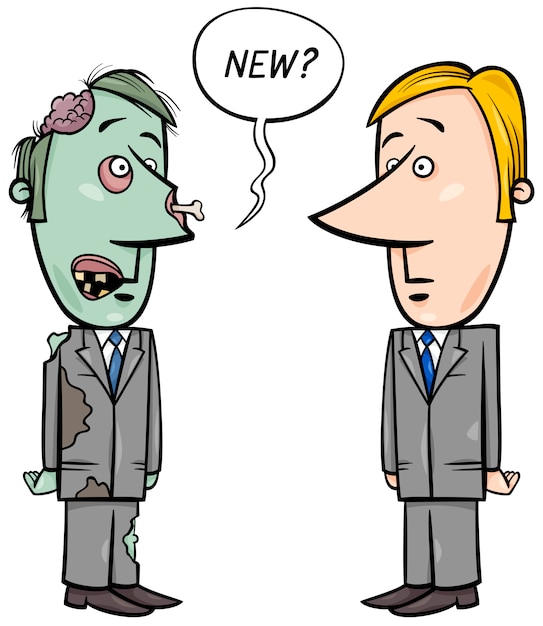 Plik wektorowy biznesmen zombie i nowy personel