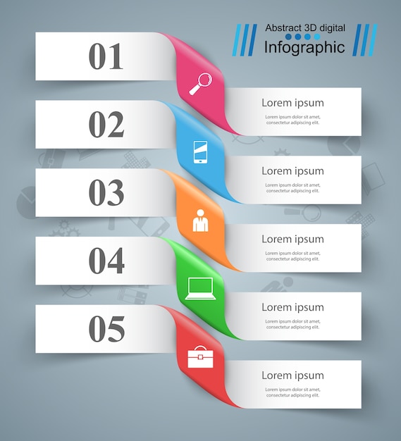 Biznesowa Infographics Origami Stylu Wektoru Ilustracja.