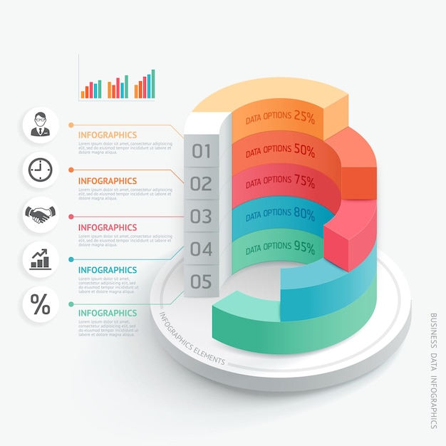 Biznesowy Infografiki Szablon Projektu