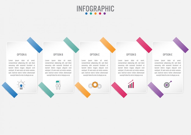 Biznesowy Infographic Etykietka Szablon