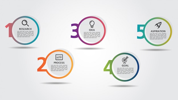 Biznesowy Infographic projekta szablon z opcjami lub krokami